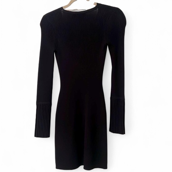 Laundry by Shelli Segal Black Ribbed Knit Sweater Dress XS - Picture 5 of 12